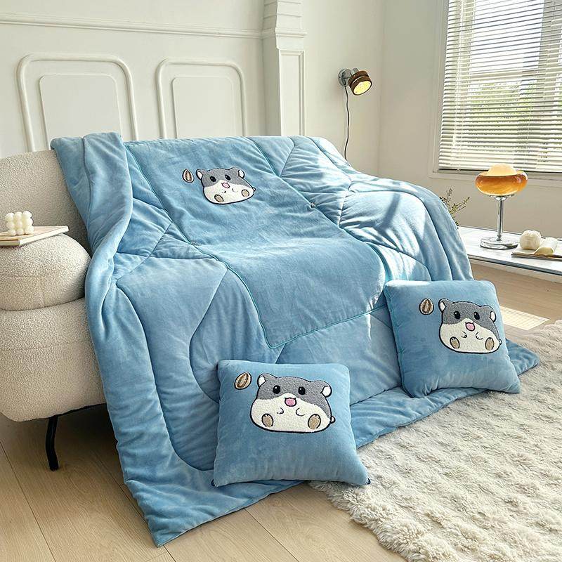 加厚新品抱枕被子两用二合一可爱卡通可折叠空调被午睡午休靠垫被,淘宝优惠券,粉丝福利购,淘宝优惠卷