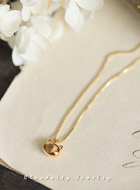 哈基米可爱学生925银镀金短项链