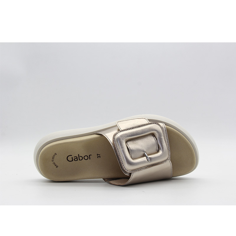 德国Gabor嘉步嘉宝女鞋2025春夏新品时尚休闲牛皮厚底拖鞋63.751 - 图1