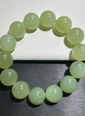 青提岫玉手串奶盖绿色青提奶盖岫玉手链青提岫玉手串岫玉女款单圈