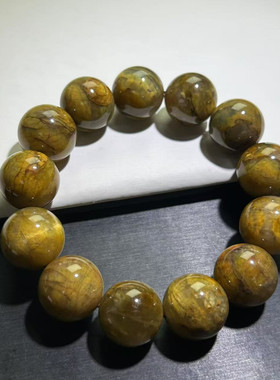 彼得石油画彼得石手串彩色彼得石男木变石虎睛石红蓝彼得石手链