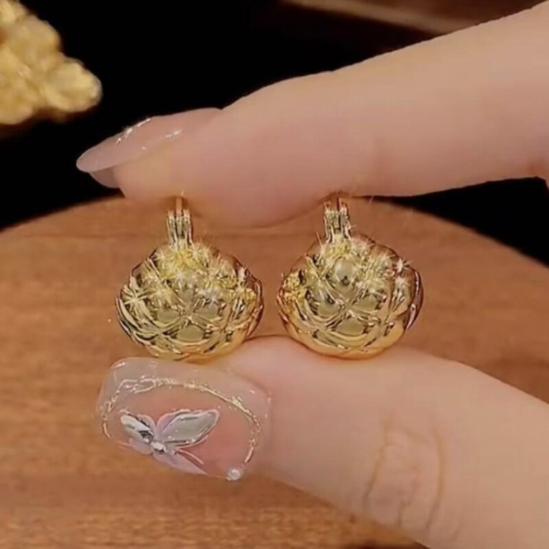 轻奢美学设计金属提篮耳环女轻奢小众简约通勤气质冷淡风时尚耳扣