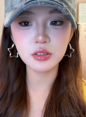 小众设计感金属五角星耳环女