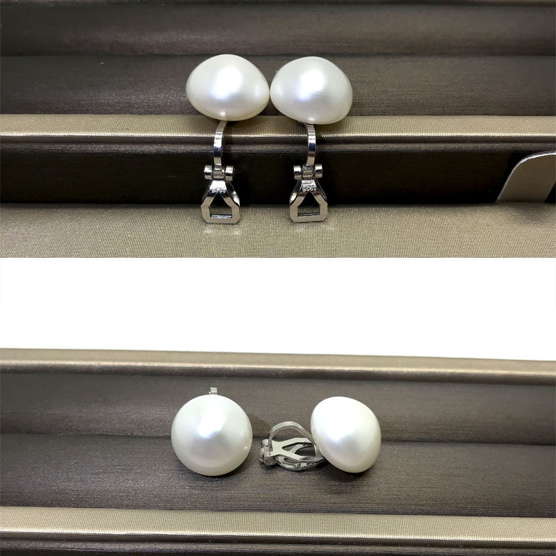 无孔耳夹12-17mm天然珍珠耳夹隐形耳环无痛无耳洞正品S925银女,淘宝优惠券,粉丝福利购,淘宝优惠卷