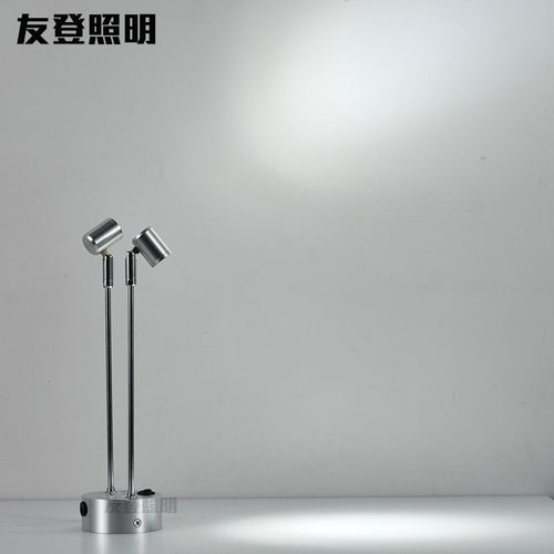led珠宝柜台射灯可充电无线展柜灯1W3W酒吧吧台立杆双头台灯夜灯 - 图1