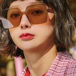 明星同款彩色玻璃太阳镜男女板材