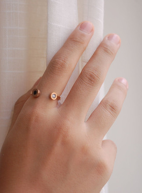 镶钻戒指闺蜜学生小众设计轻奢