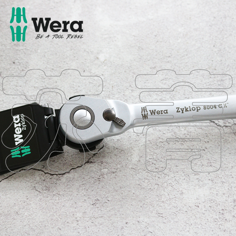 德国Wera维拉8004C Zyklop Metal 金属拨杆换向棘轮扳手 1/2 - 图0