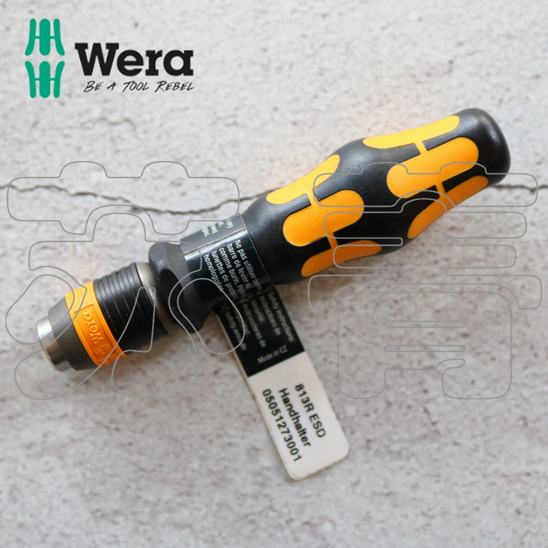 德国Wera维拉813R ESD防静电螺丝刀手柄 无磁性  适合1/4批头 - 图1