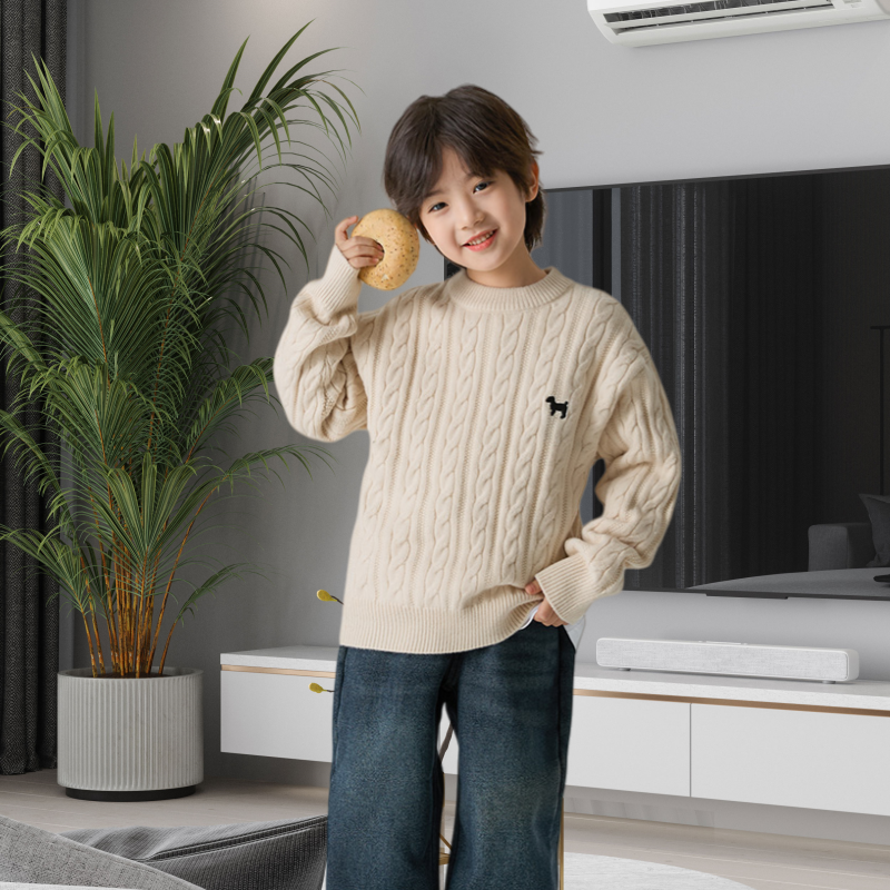 男童麻花毛衣儿童毛衣简约秋冬新款洋气上衣中大童针织衫打底毛衣,淘宝优惠券,粉丝福利购,淘宝优惠卷