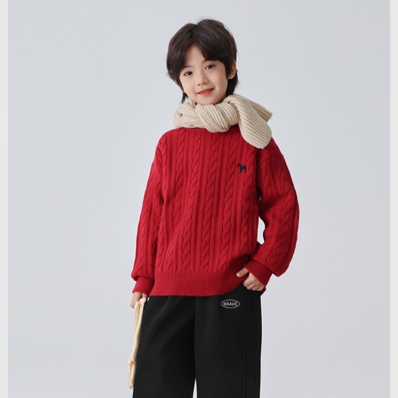 男童麻花毛衣儿童毛衣简约秋冬新款洋气上衣中大童针织衫打底毛衣,淘宝优惠券,粉丝福利购,淘宝优惠卷