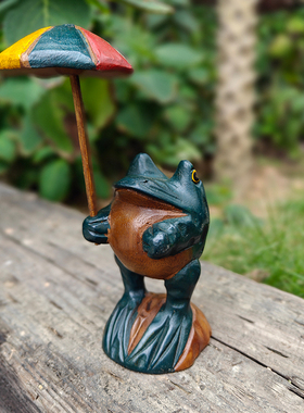 东南亚风格木雕动物造型装饰摆件