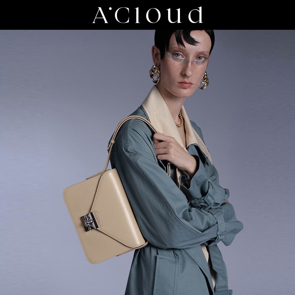 ACloud星球锁卡西尼腋下包Cassini信封包小众设计box牛皮法棍包 - 图2