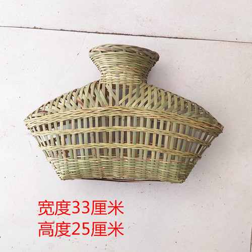 鱼篓手工竹编竹制道具包邮装饰挂件渔篓渔夫黄鳝篓泥鳅笆篓农家乐 - 图1