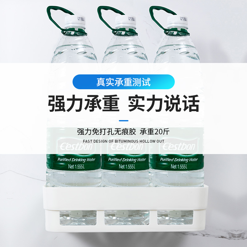 浴室置物架厕所洗手间洗漱台毛巾收纳免打孔壁挂式洗澡墙上卫生间 - 图2