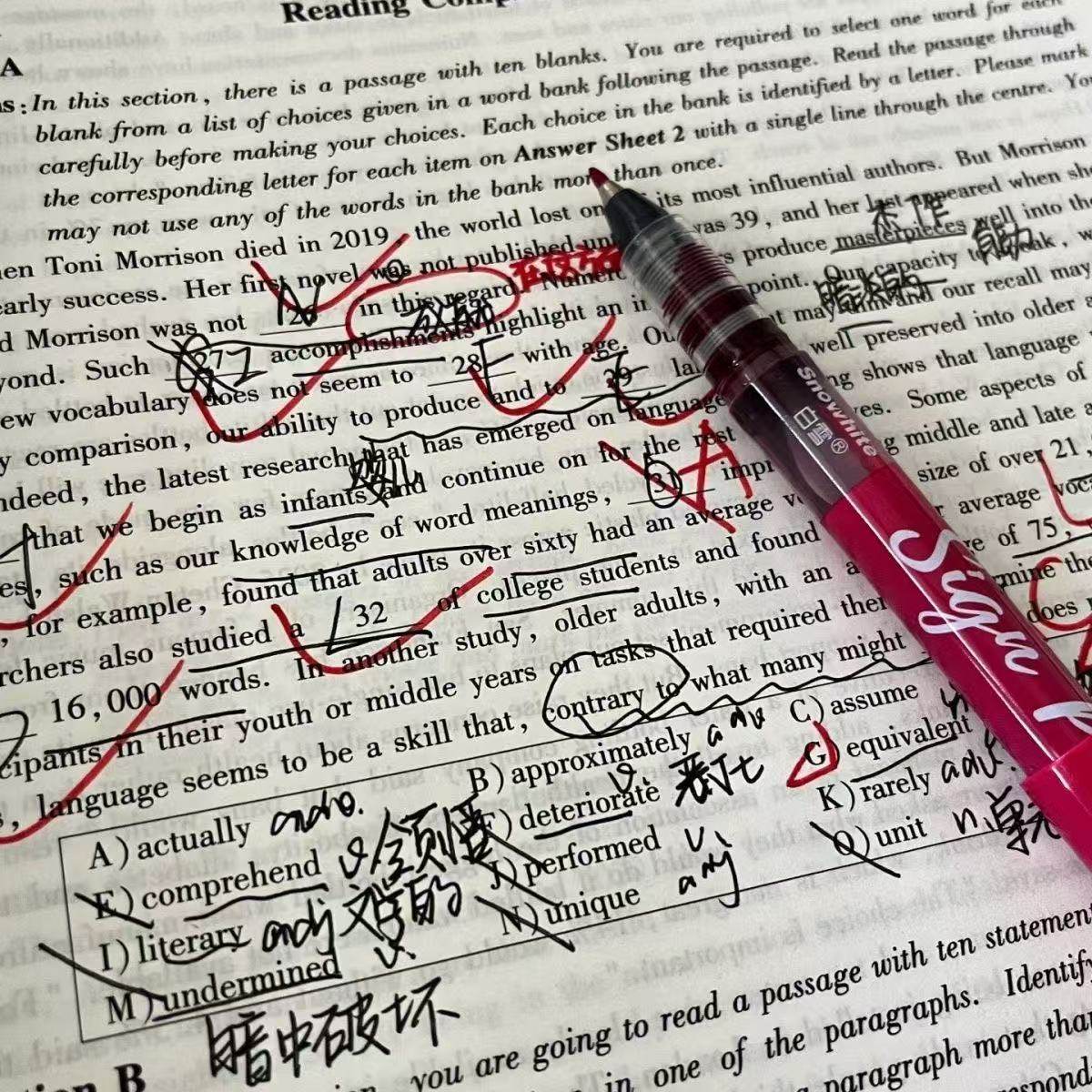 白雪S1软头书法笔高密度笔头学生练字笔直液式签字笔批改打勾红笔,淘宝优惠券,粉丝福利购,淘宝优惠卷