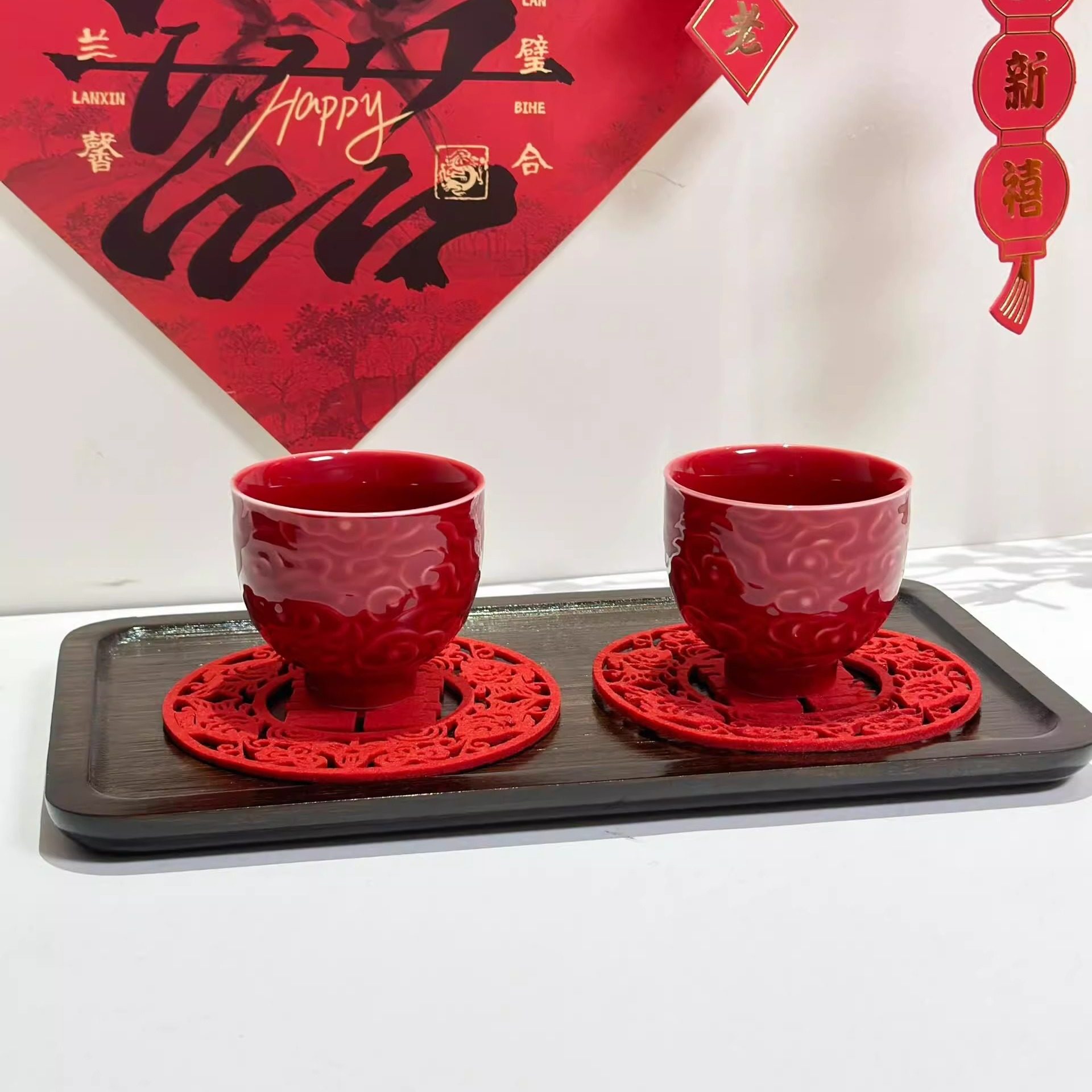 顺便买卖结婚敬茶杯新婚红色故宫祥云陶瓷茶具套装闺蜜送新人礼物,淘宝优惠券,粉丝福利购,淘宝优惠卷