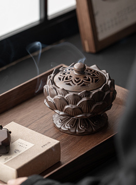 秦垚陶瓷莲花禅意香炉