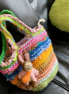 阿林handmade小众设计spring棒针编织手拎包包材料包