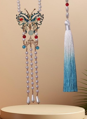 汉服古风配饰加长款仿珍珠璎珞