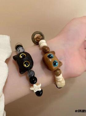 「甜酷小喵」ins小众设计黑色