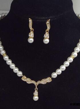 韩版气质典雅天使之翼珍珠项链