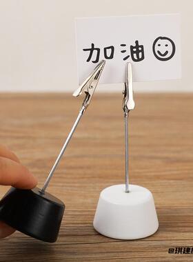 甜品实木质木头相片夹卡片纸便条