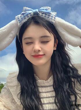 玉桂狗头箍女生毛绒公仔洗脸拍照