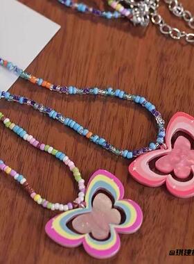 清新仿珍珠小众糖果色饰品百搭