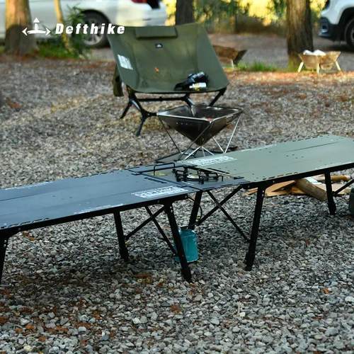 迪飞客战术三片桌户外露营可折叠铝板桌子便携升降IGT拓展蛋卷桌 - 图3