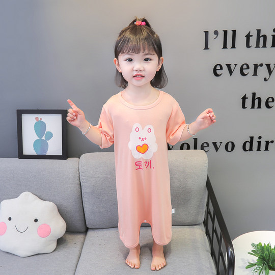 New Summer Thin Modal Baby One-piece Pajamas