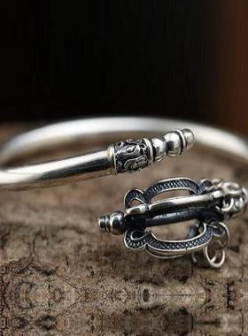 纯银手镯如意金箍棒足银999镯子