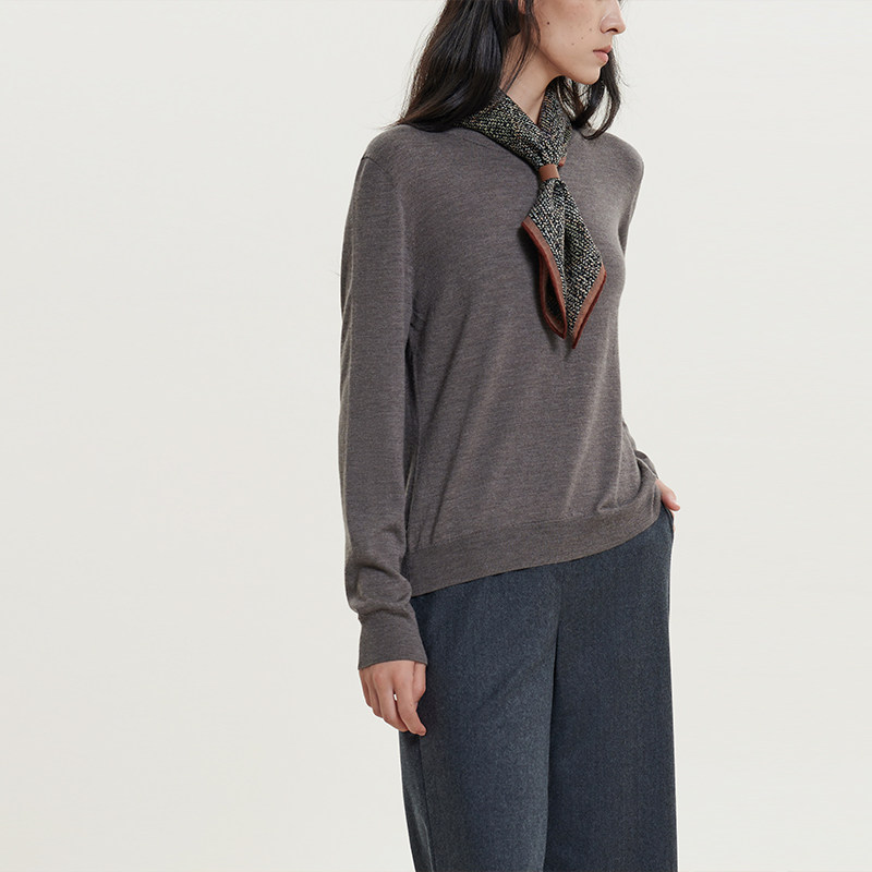 「新经典」浅秋68支精纺羊绒衫针织衫女秋冬季毛衣内搭长袖打底衫,淘宝优惠券,粉丝福利购,淘宝优惠卷