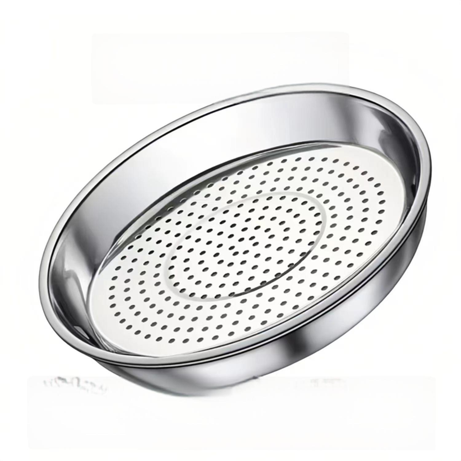 不锈钢蒸盘加厚耐高温易清洗一体成型多功能隔水蒸架炒锅专用蒸笼 - 图3