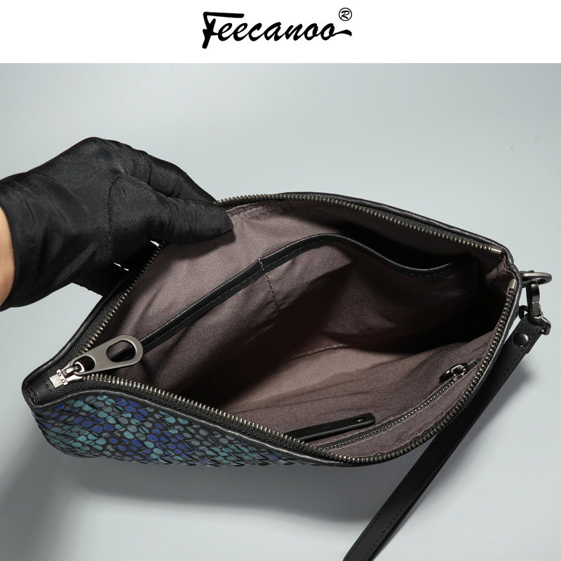 新款迷彩编织潮流信封包男士男包 菲卡奴男士包袋