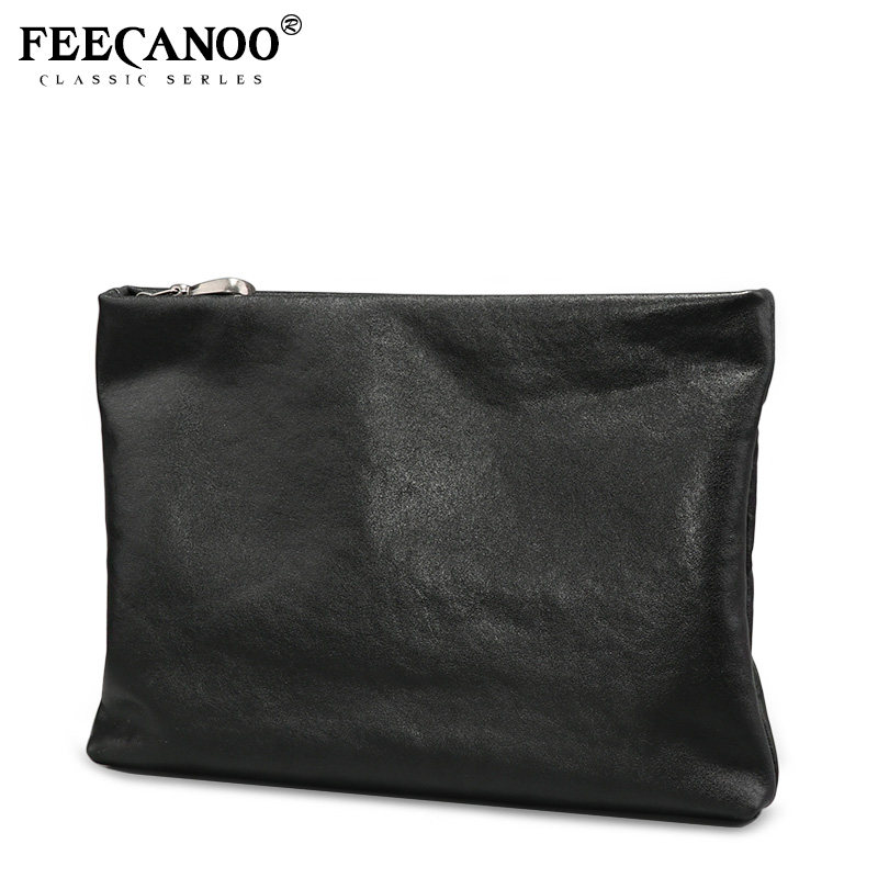 新款男士手拿包真皮软青年休闲男包 菲卡奴男士包袋