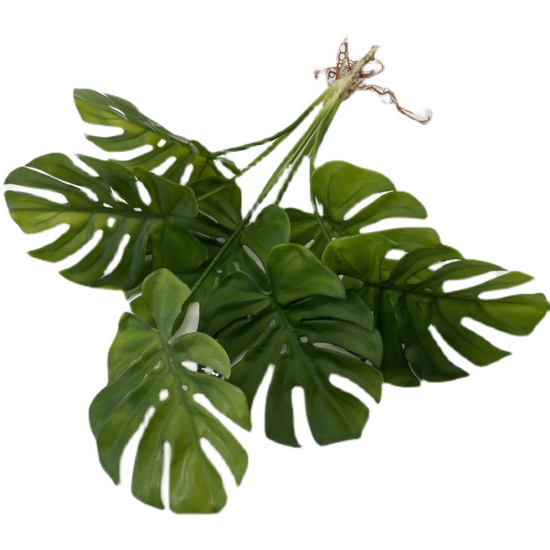 高仿真软胶龟背叶大把束叶子带根绿植背景墙插花造景绿植花槽摆放,淘宝优惠券,粉丝福利购,淘宝优惠卷