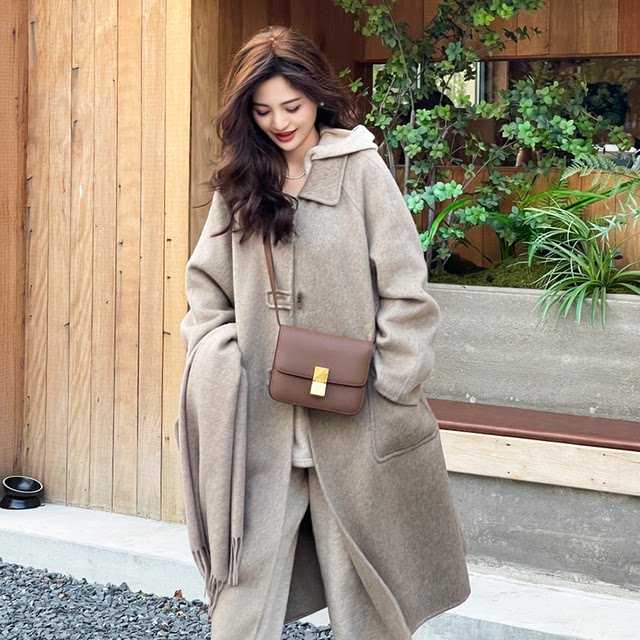 Korean style fashionable, casual and versatile wool coat