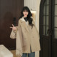Idika Korean style temperament coat, temperament, internet celebrity, versatile spring and autumn mid-length, loose, fashionable double-sided for women