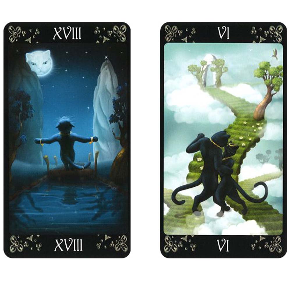 黑猫Black Cats Tarot Card Games 78PCS英文塔罗 - 图1