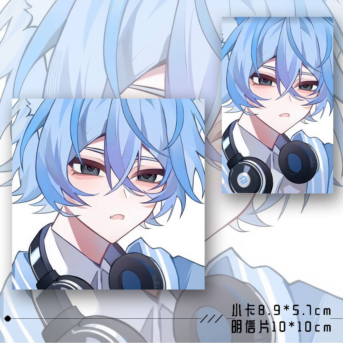 蛋仔派对蛋仔派对周边同人爆款小蓝六件套钥匙扣吧唧镭射票礼物