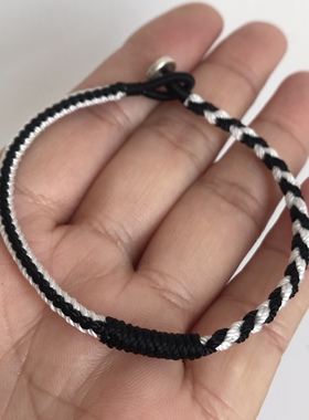 补金补水 手链 手工编织 黑色 白色 经典百搭