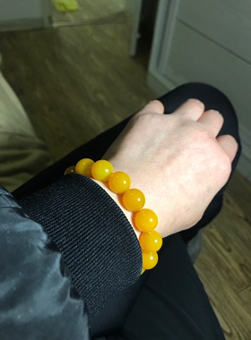 五行补土手链五行能量黄玉髓巴西