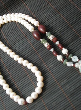 佛牌链复古民族风百搭天然珍珠