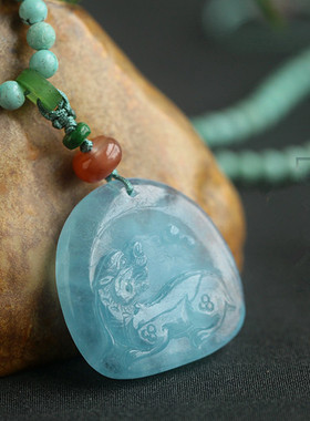 秀气女款项链 海蓝宝