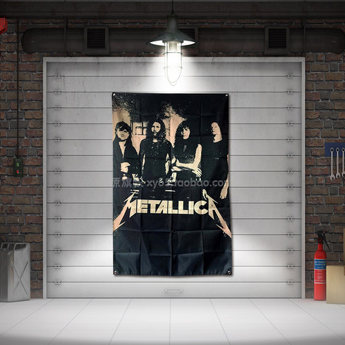 METALLICA金属乐队摇滚挂旗 酒吧装饰壁挂 家装挂布大旗星原旗帜 - 图2