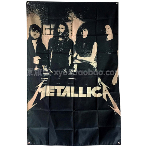 METALLICA金属乐队摇滚挂旗 酒吧装饰壁挂 家装挂布大旗星原旗帜 - 图3