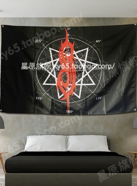 来图乐队摇滚风挂布工作室墙饰