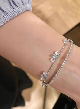 法国Chrry Koop浅蓝色泪碎星河手链女款夏天甜美超仙少女心蓝