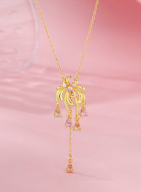 法国chrry koop精致锆石烟花项链新款气质百搭高级感锁骨链设计